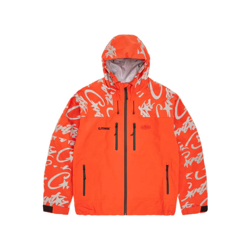 Corteiz Elitework Waterproof Shell Jacket Orange