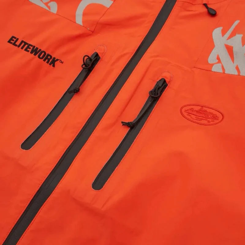 Corteiz Elitework Waterproof Shell Jacket Orange